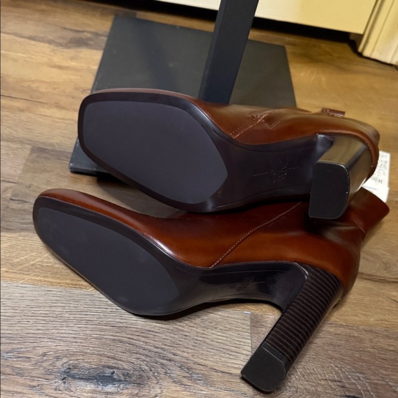Zara NWT Brown Heeled Boots - Picture 10 of 15